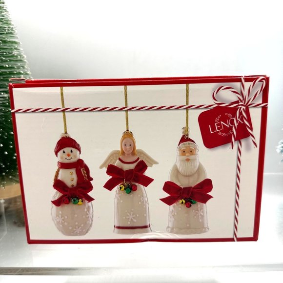Lenox Jingles Ornaments Santa Snowman Angel Christmas Holiday Decor Set Of 3 - Picture 6 of 11